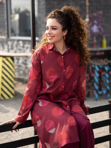 Limelight E1290SU 2PC RED Embroidered Lawn 2022 Online Shopping